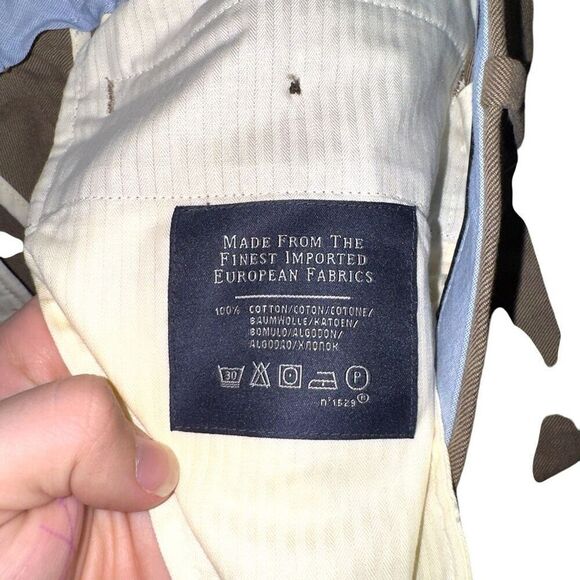 Polo Ralph Lauren Fine Tailoring Tobacco Brown Twill Trousers 36/30 - Picture 12 of 13